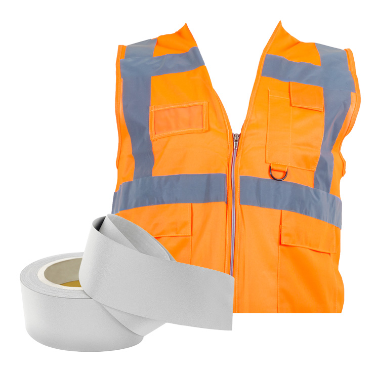 Reflective tape for sewing in